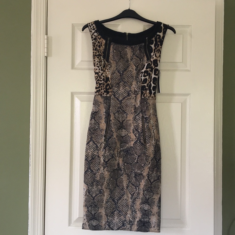 Mixed Leopard Print Dress